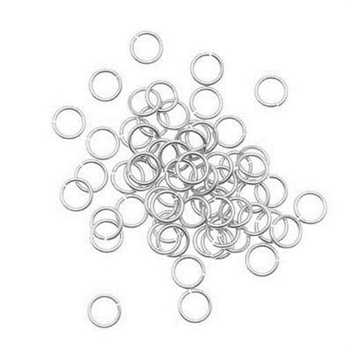 Artistic Wire Non-Tarnish Silver Plated Round Jump Rings, 18 Gauge