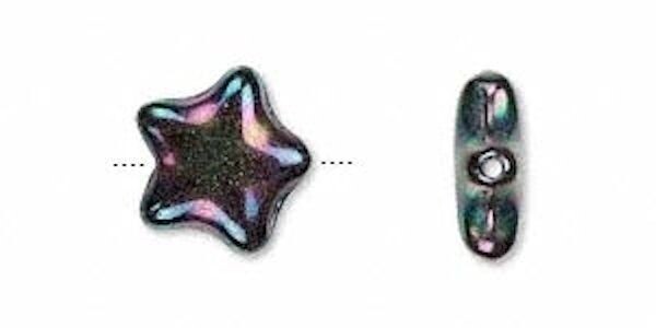 Czech Pressed Glass Iris Purple AB Star Beads, 11mm, 1 Strand (approx. 35)