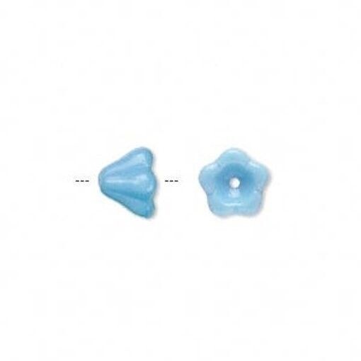Czech Pressed Glass Bell Cone Flower Beads 8.5x6.5mm - 20 pcs