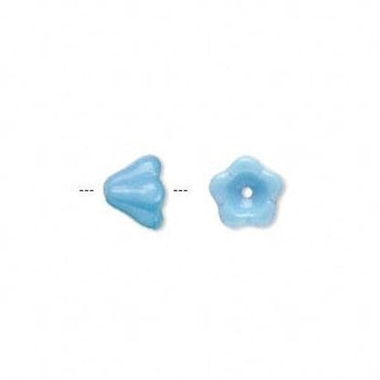 Czech Pressed Glass Bell Cone Flower Beads 8.5x6.5mm - 20 pcs