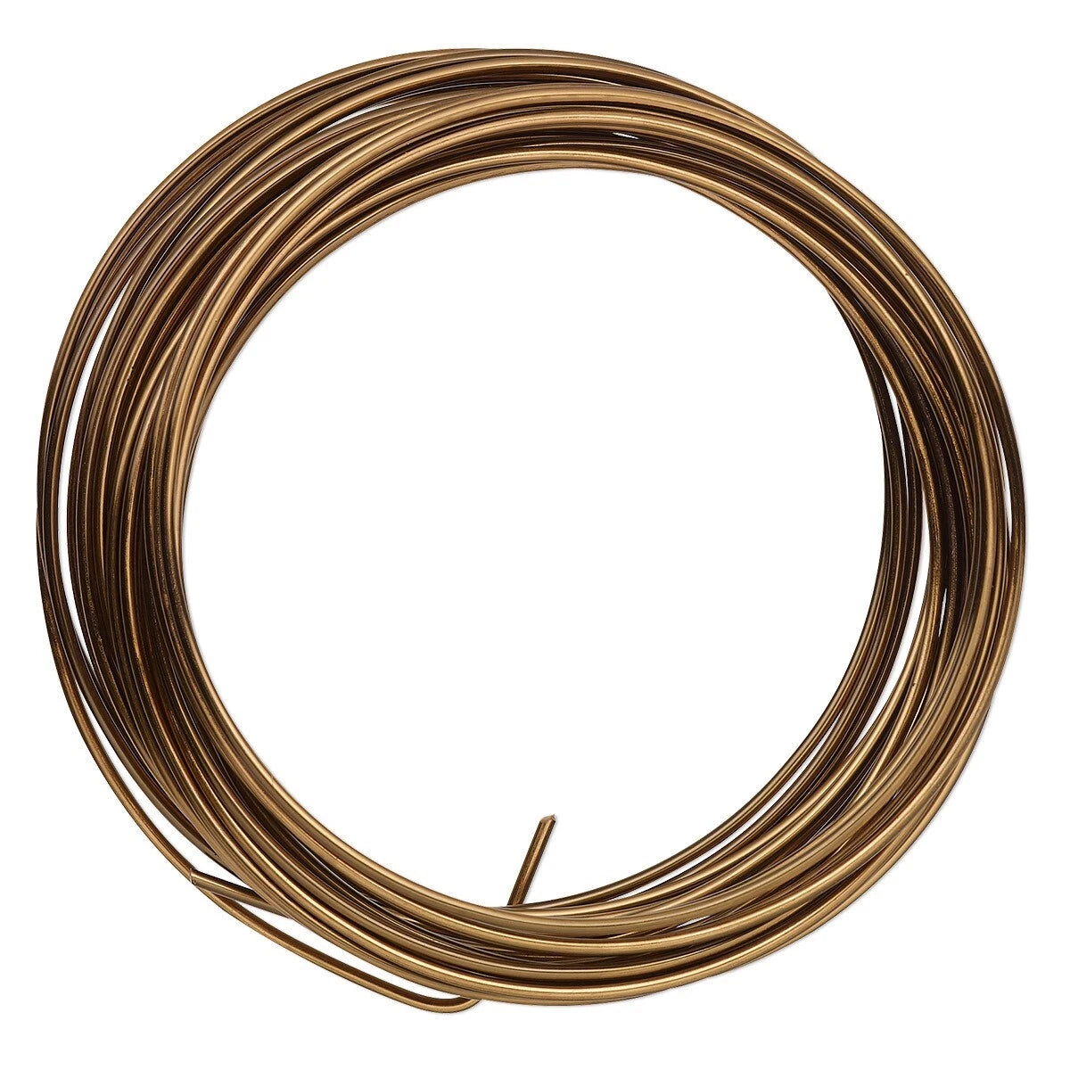 ParaWire Vintage Bronze Round Non-Tarnish Copper Wire, 16 Gauge (1.3mm), 15 Feet