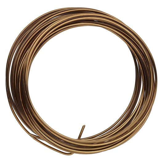 ParaWire Vintage Bronze Round Non-Tarnish Copper Wire, 16 Gauge (1.3mm), 15 Feet