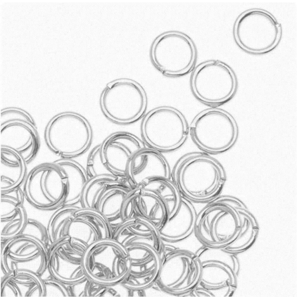 Artistic Wire Non-Tarnish Silver Plated Round Jump Rings, 18 Gauge