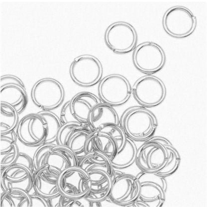 Artistic Wire Non-Tarnish Silver Plated Round Jump Rings, 18 Gauge