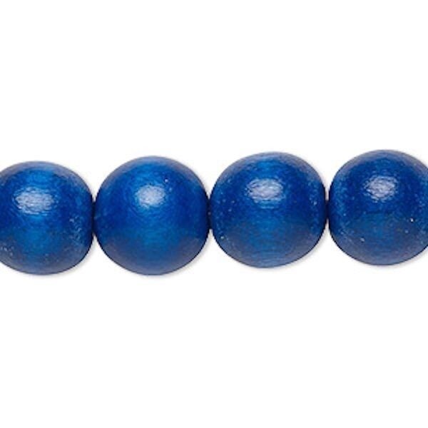 Cheesewood Round Beads, Dyed & Waxed, 11-12mm, 2 Strands, Approx. 70 Beads