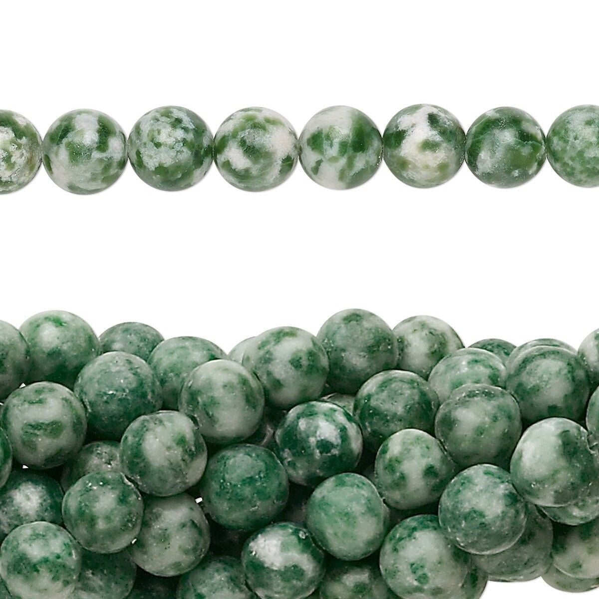 Natural Tree Agate 6mm Round Beads with 0.5-1.5mm Hole, 1 Strand (approx. 67)