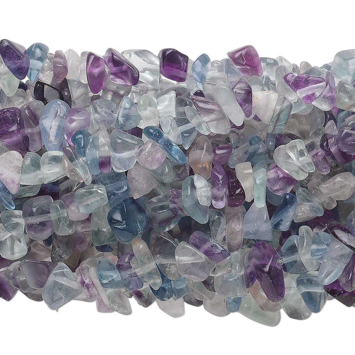 36" Strand Natural Translucent Rainbow Fluorite Medium Chip Beads with 0.5-1.5mm Hole
