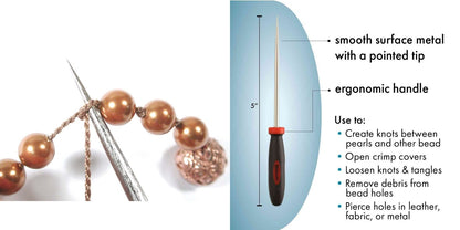 BeadSmith Ergonomic Knotting Awl, Fine Tip