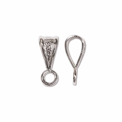 BeadSmith Brass Slide-On Pendant Bails with Loop, 5x5x14mm