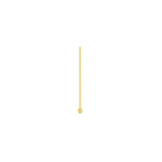 Gold Plated Brass Ball Head Pins, 24 Gauge, 3/4 Inch, 1.5mm Ball, 24 pcs