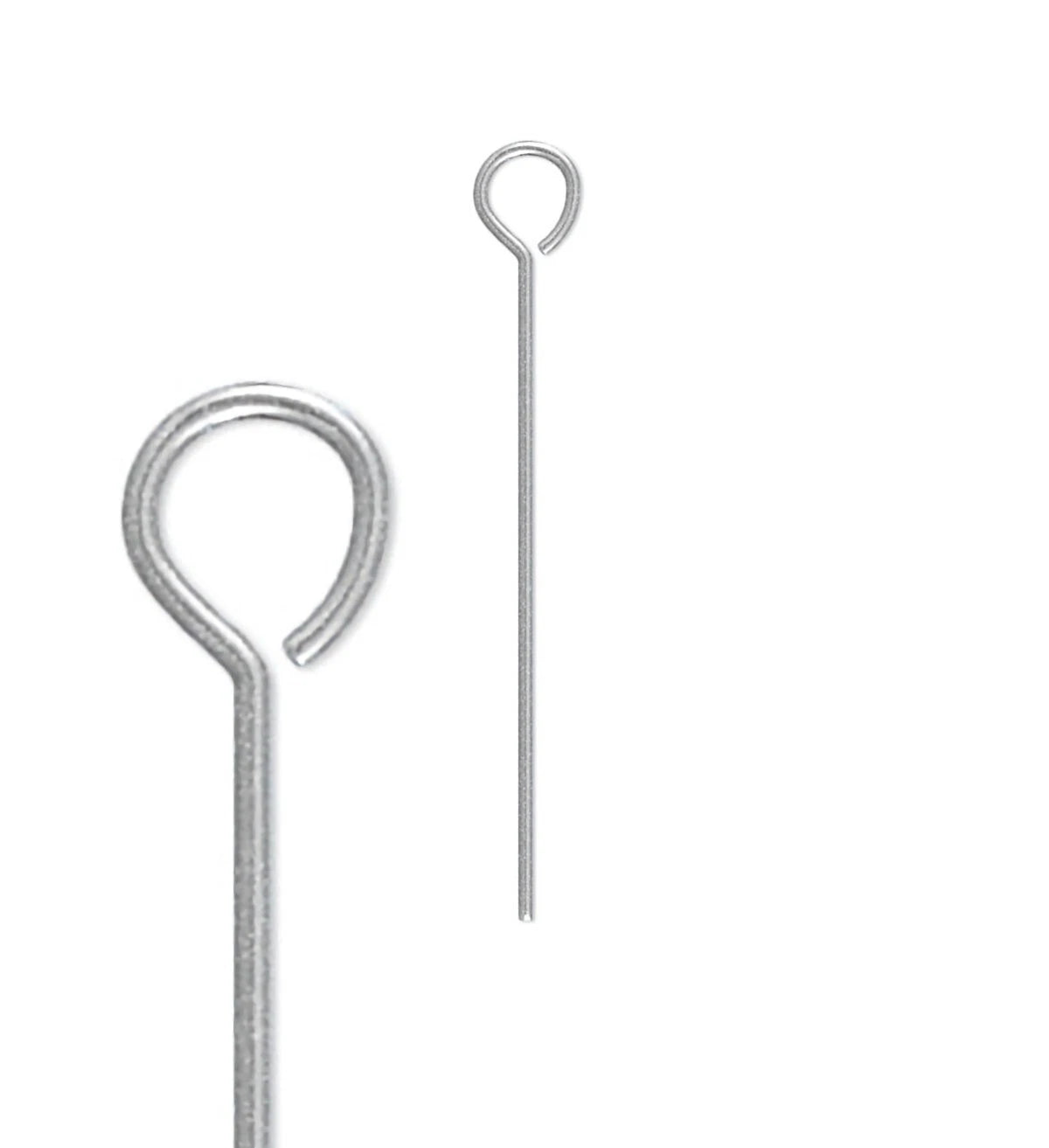 304 Stainless Steel Eye Pins, 21 Gauge (0.71mm), 2 Inch - 100 pcs