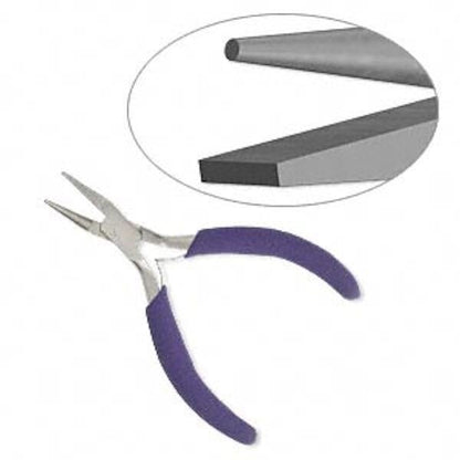 Round & Flat Nose Forming Pliers, High Carbon Steel, 5"