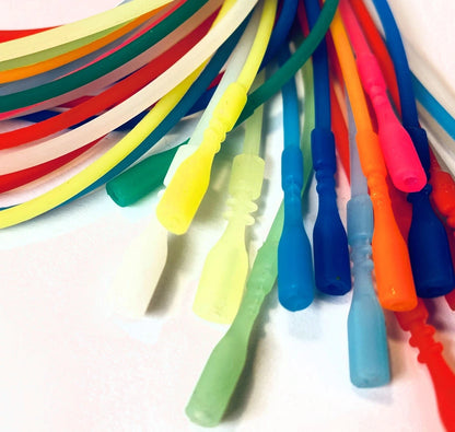 Beadsmith Transparent Mix Silicone Rubber Cord Necklaces, 18", Set of 20 with Clasp