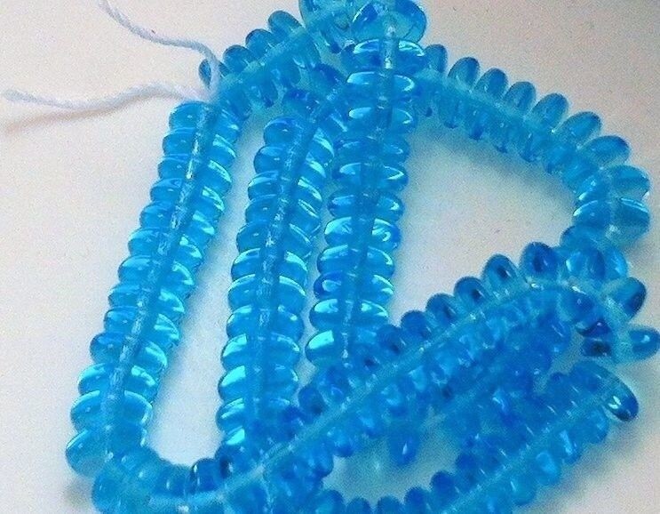 Czech Pressed Glass 6mm Rondelle Disc Spacer Beads, 100 pcs