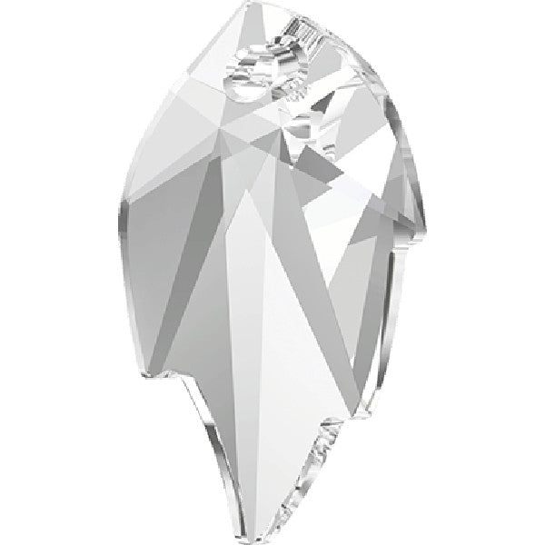 Swarovski Crystal Clear Leaf Pendant 45x28mm #6735 (1 pc)