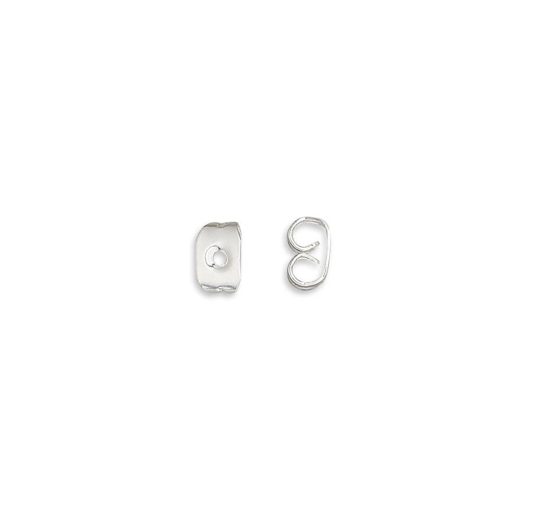 Stainless Steel Earnut Earring Backs, 3x5x6mm, Silver, 100 pcs