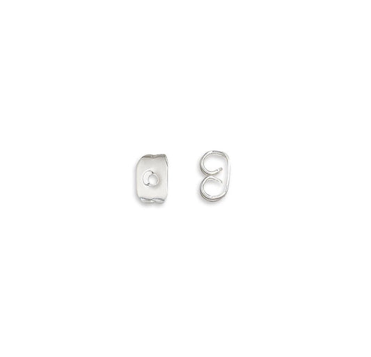 Stainless Steel Earnut Earring Backs, 3x5x6mm, Silver, 100 pcs