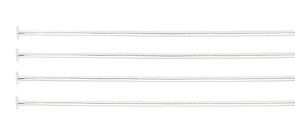 Silver Plated Brass Head Pins 4 inch 21 Gauge – 100 pcs