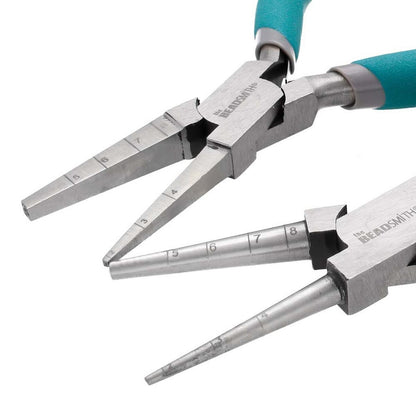 BeadSmith LOOP-RITE ROUND & SQUARE Pliers to Create Loops &  Wraps (Set of 2)