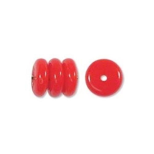 Czech Pressed Glass 6mm Rondelle Disc Spacer Beads, 100 pcs