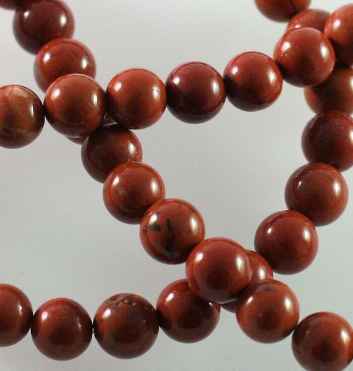 Beads, Red Jasper (Natural) B Grade 6mm Round, 1 Strand (approx. 67 pcs)