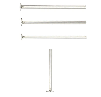 Stainless Steel Standard Head Pins, 21 Gauge, 1 Inch, 50 pcs