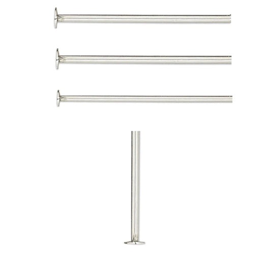 Stainless Steel Standard Head Pins, 21 Gauge, 1 Inch, 50 pcs