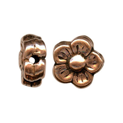 Bead, Antiqued Copper 10x6mm Double Sided Daisy Flower 1 Strand(25-31)*
