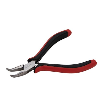Super Fine Bent Nose Pliers, Ergonomic Grip, 1mm Tip, 5 Inch
