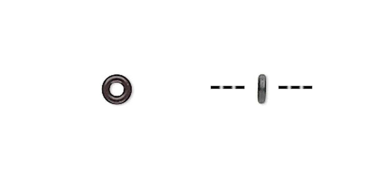 Oh! Ring Black Silicone Rings, 1.5mm, 0.5mm ID, 1000 pcs