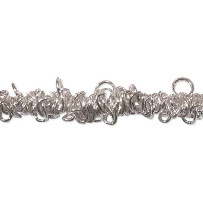 1 Silver Plated Bungee Bracelet Stretchable Metal Chain with Jump Rings *