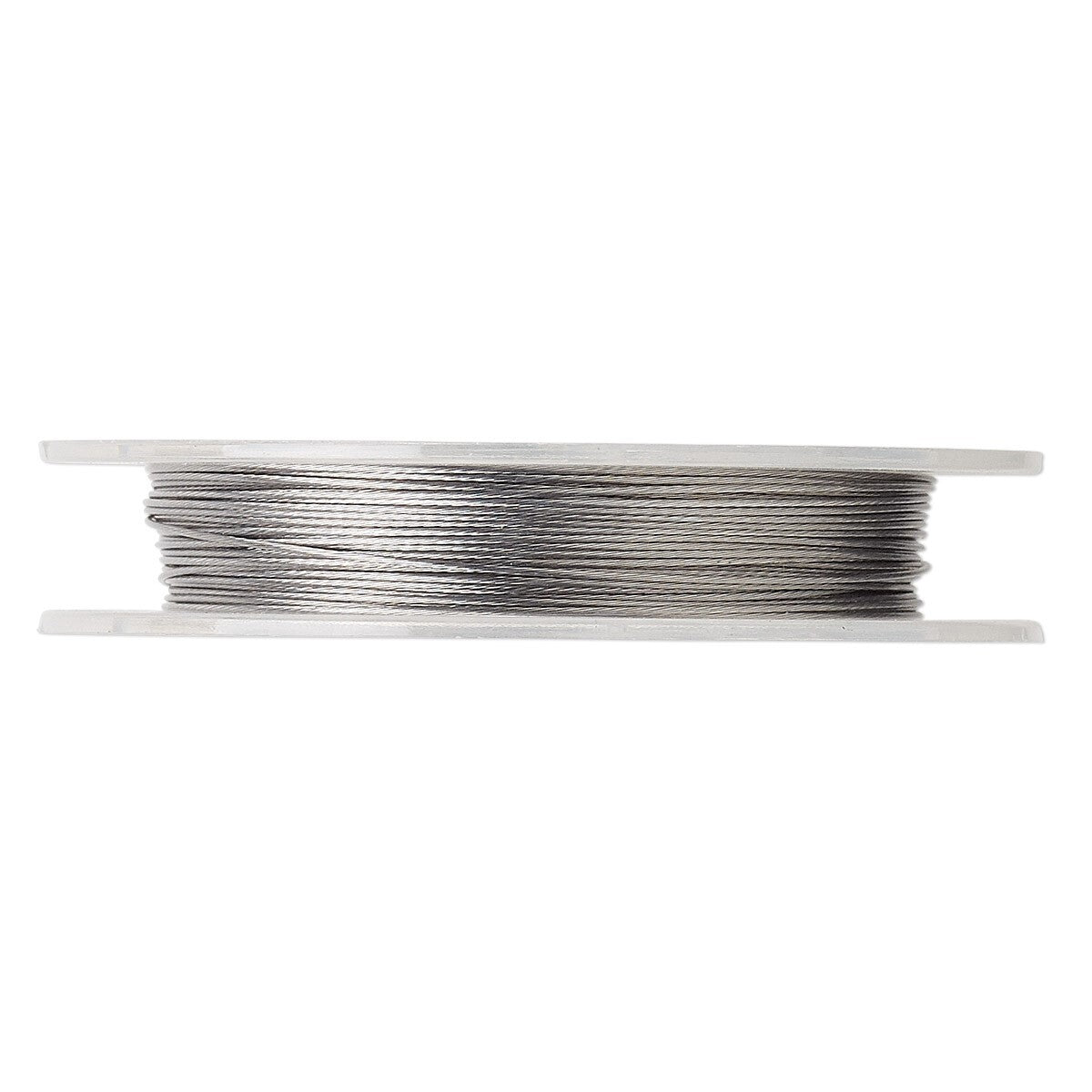 TigerTail Clear Beading Wire 0.015" 7-Strand Stainless Steel 30-Foot Spool