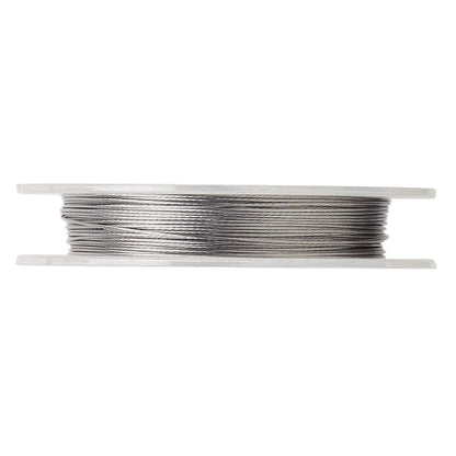 TigerTail Clear Beading Wire 0.015" 7-Strand Stainless Steel 30-Foot Spool