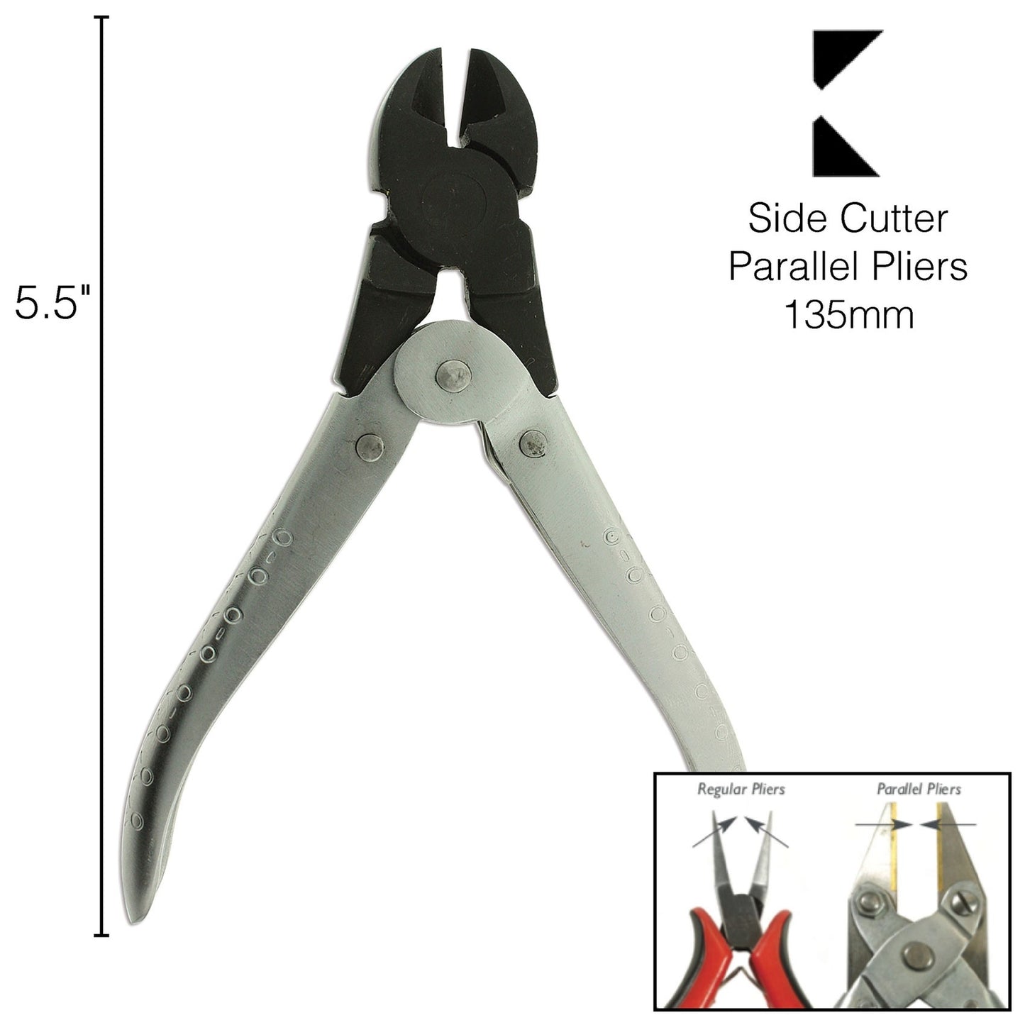 BeadSmith Side Cutter Parallel Jaw Pliers 5-1/2" for Even Pressure Gripping