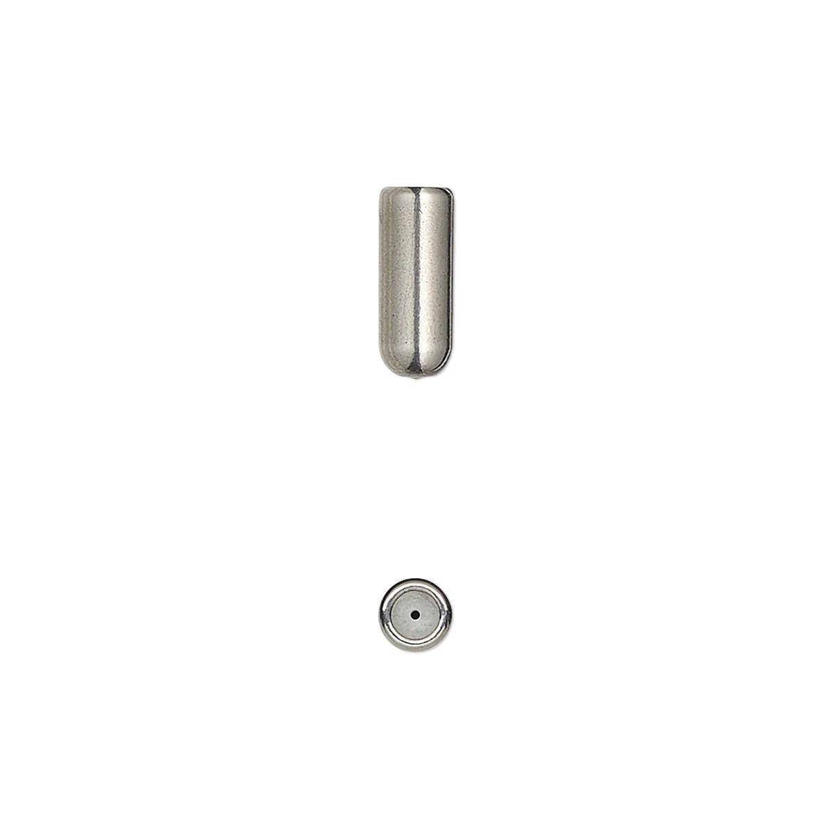Stainless Steel & Silicone Stick Pin Clutches, 10x4mm, 10 pcs