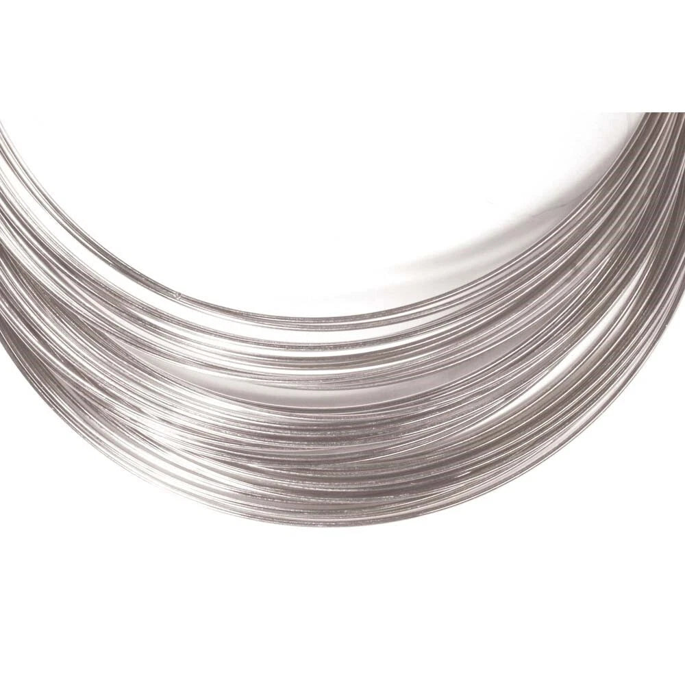 Silver Plated Stainless Steel Bracelet Memory Wire 2", 1 oz (approx. 70 loops)