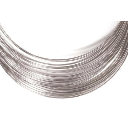 Silver Plated Stainless Steel Bracelet Memory Wire 2", 1 oz (approx. 70 loops)