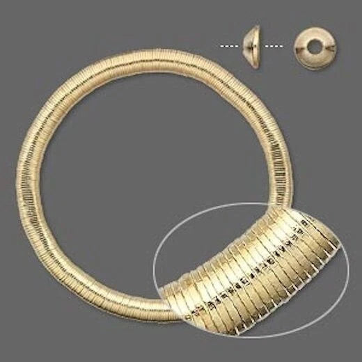 Gold Plated Steel Smooth Cone Bead Caps, 5x2mm, 300 pcs