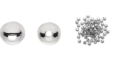 Silver Plated Brass Round Spacer Beads, 3mm, 100 pcs