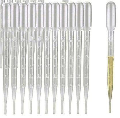 Clear Plastic Transfer Pipettes, 3ml - 10 pcs