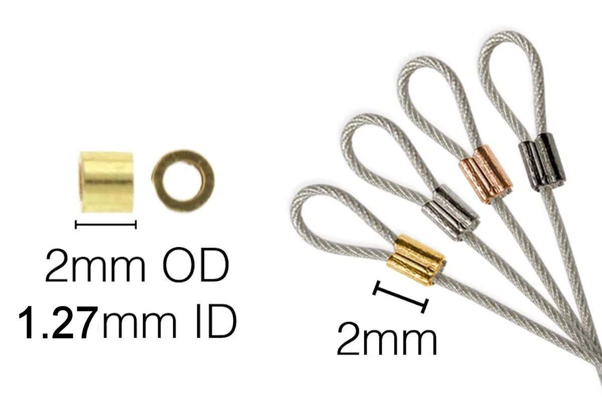 BeadSmith Silver Plated Crimp Tubes 2x2mm - Approx. 400 pcs