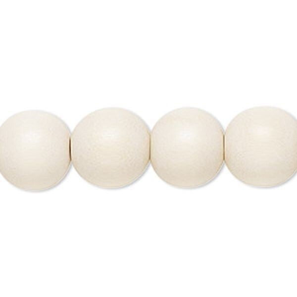 Cheesewood Round Beads, Dyed & Waxed, 11-12mm, 2 Strands, Approx. 70 Beads