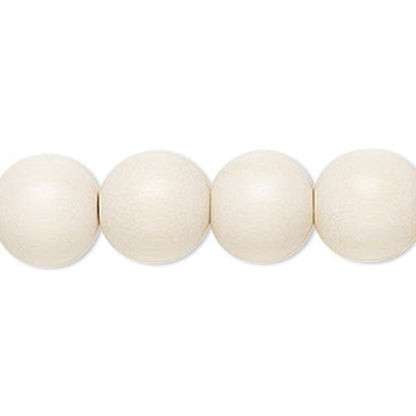 Cheesewood Round Beads, Dyed & Waxed, 11-12mm, 2 Strands, Approx. 70 Beads