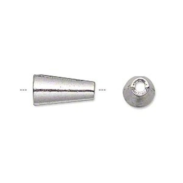 Cone Bead Caps, Antiqued Silver Pewter, 14x8mm, 20 pcs