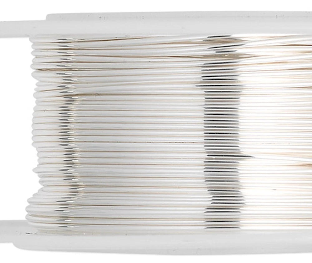 Sterling Silver Round Wire, 24 Gauge, Half Hard, 25 Feet