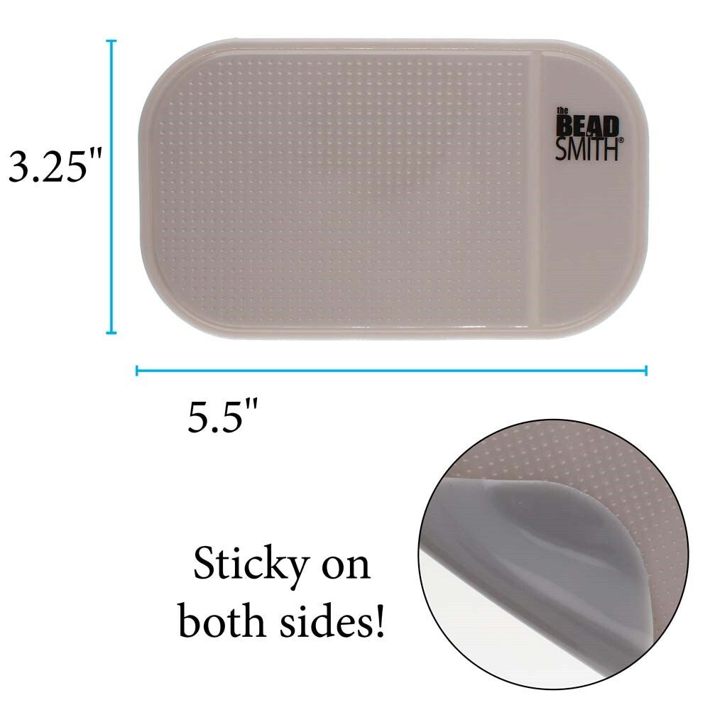 BeadSmith Small Sticky Bead Mat, 3-1/4" x 5-1/2"