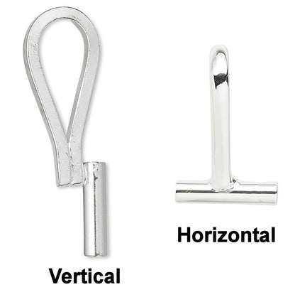 BeadSmith Brass Brooch Pin Converter with Bail, Horizontal or Vertical