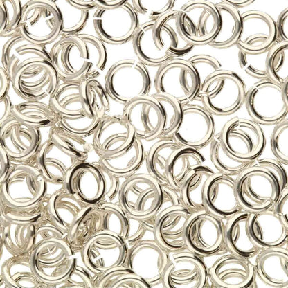 BeadSmith Silver Plated JumpLock Jump Rings - 4mm, 8mm, or 10mm