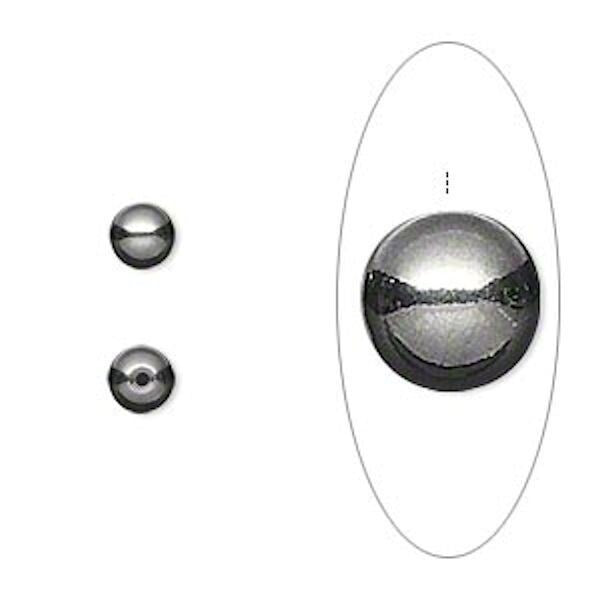 Stainless Steel Half-Drilled Memory Wire End Beads, 3mm or 5mm