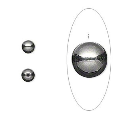 Stainless Steel Half-Drilled Memory Wire End Beads, 3mm or 5mm